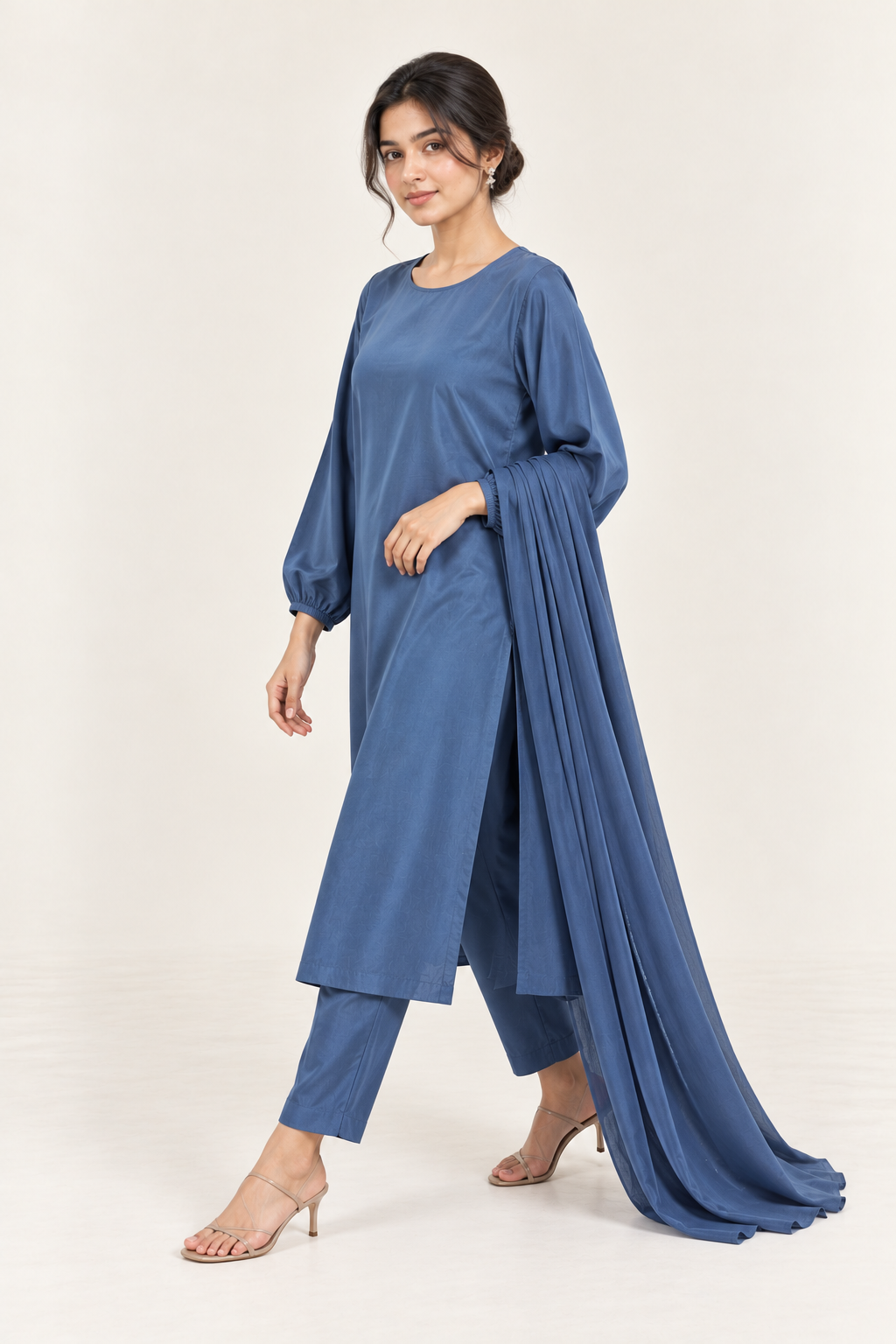Gulelalah Izza — Denim Blue Silk