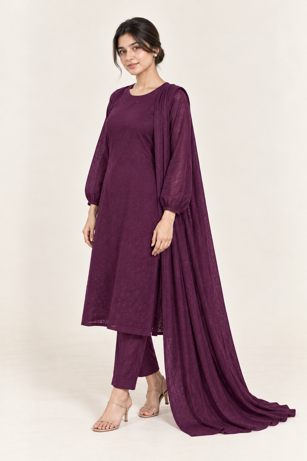 Gulelalah Laiba — Grape Chikankari