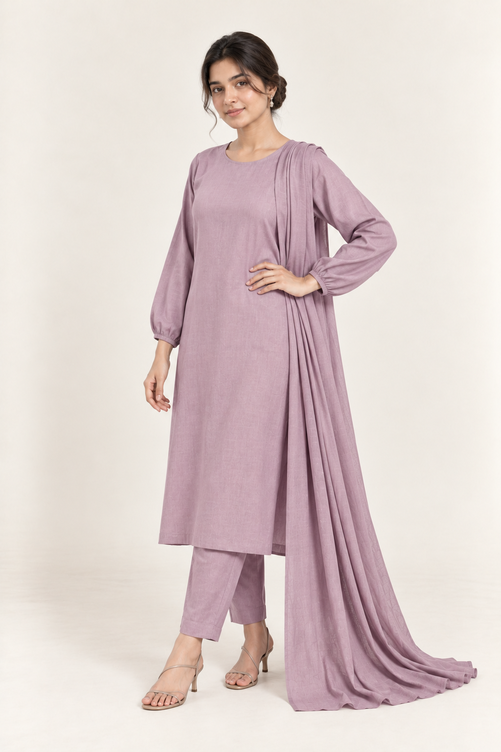 Gulelalah Noor — Soft Mauve Cotton