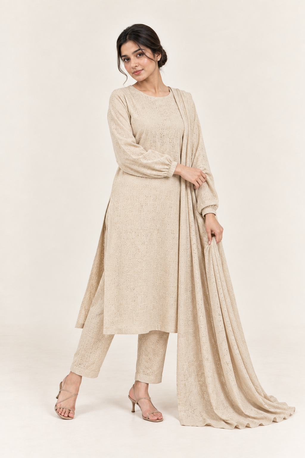 Gulelalah Rania — Oatmeal Chikankari