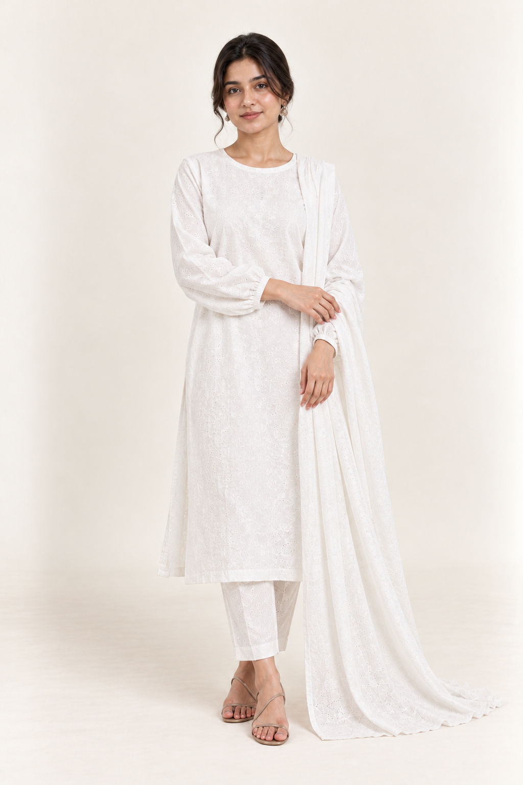 Gulelalah Sahar — Snow White Chikankari