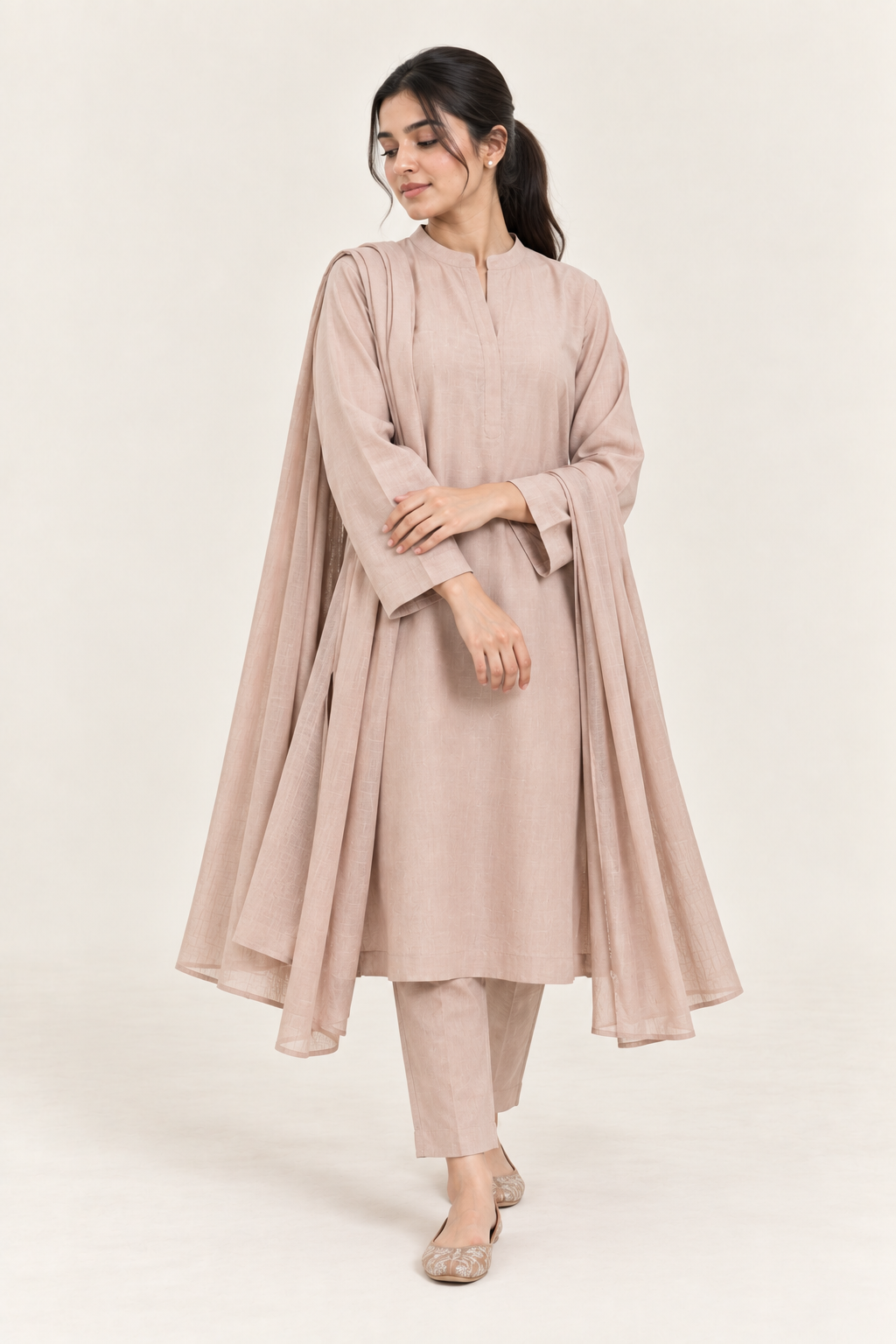 Gulelalah Saba — Blush Beige Cotton