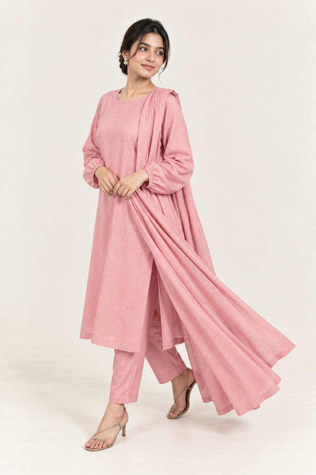 Gulelalah Alina — Petal Pink Khaddar