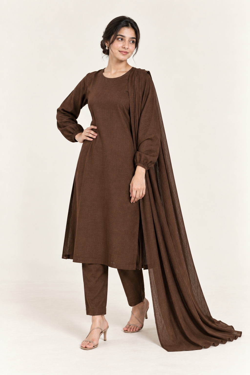 Gulelalah Amara — Chocolate Brown Lawn