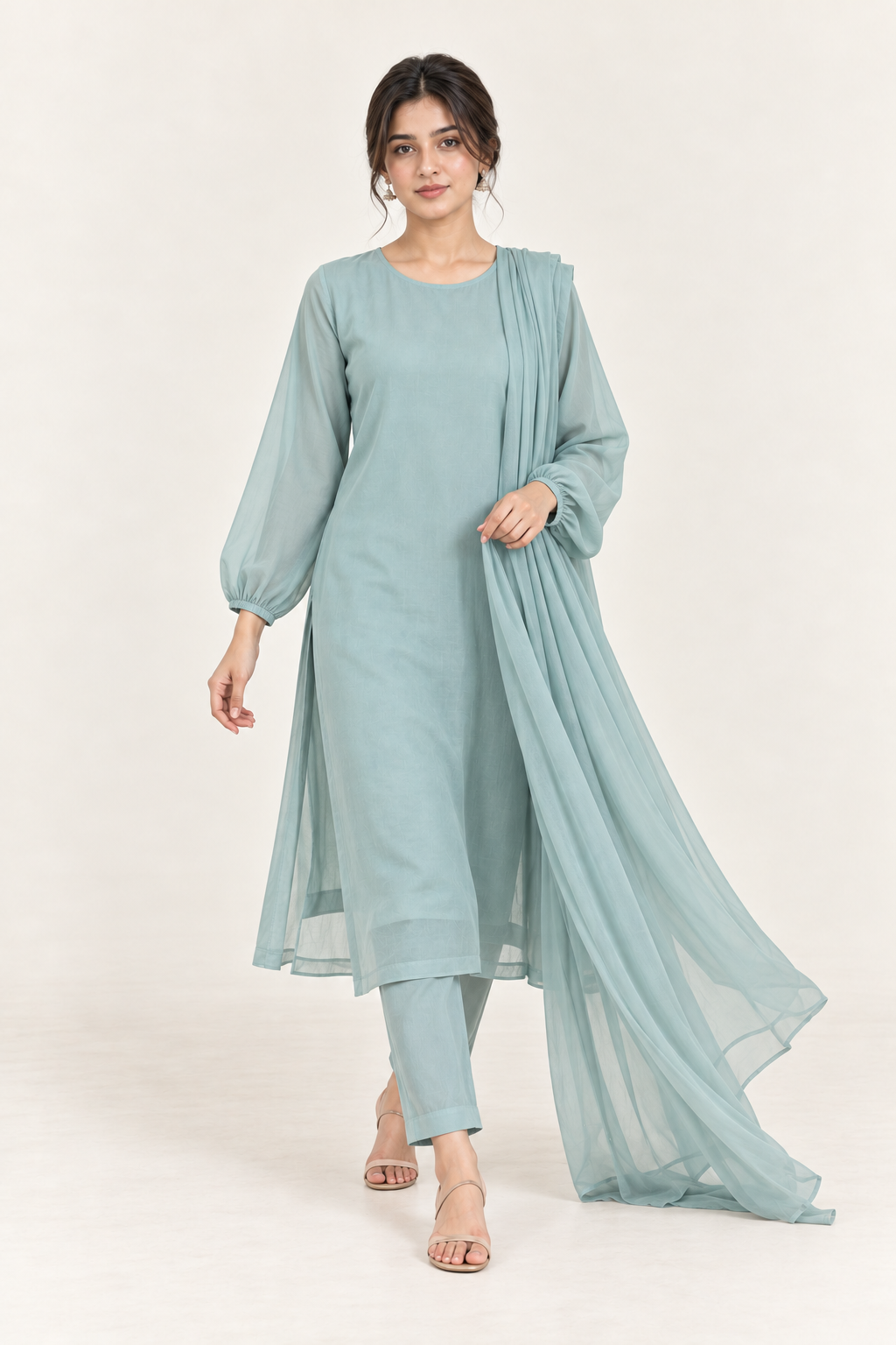 Gulelalah Inaya — Duck Egg Blue Chiffon