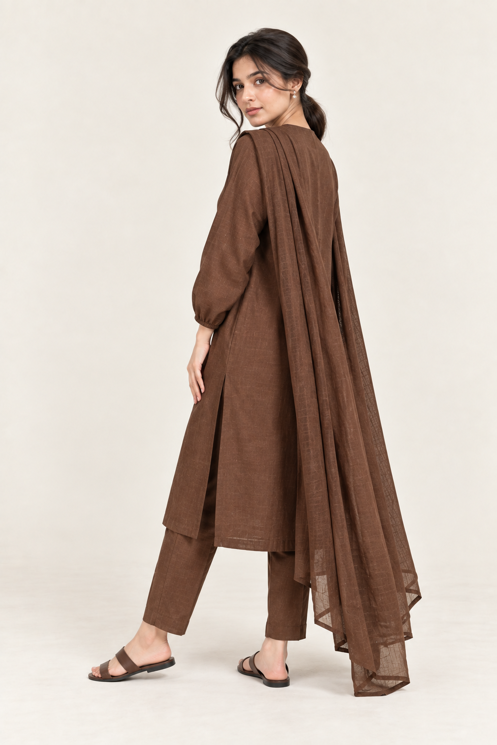 Gulelalah Rania — Cocoa Brown Lawn
