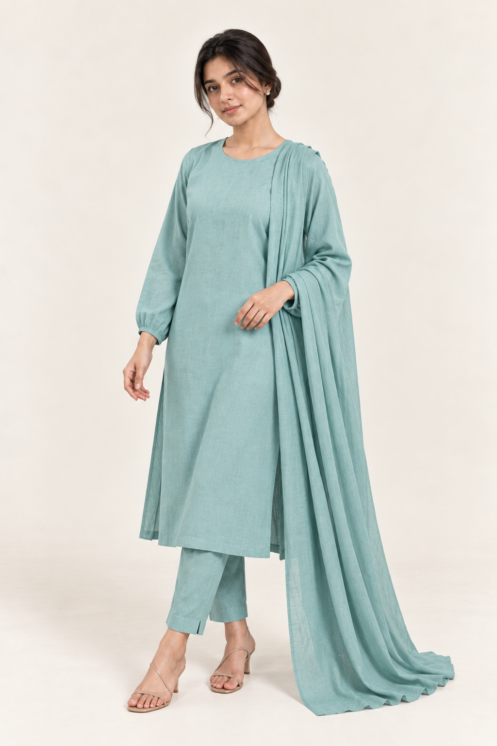 Gulelalah Izza — Light Teal Lawn