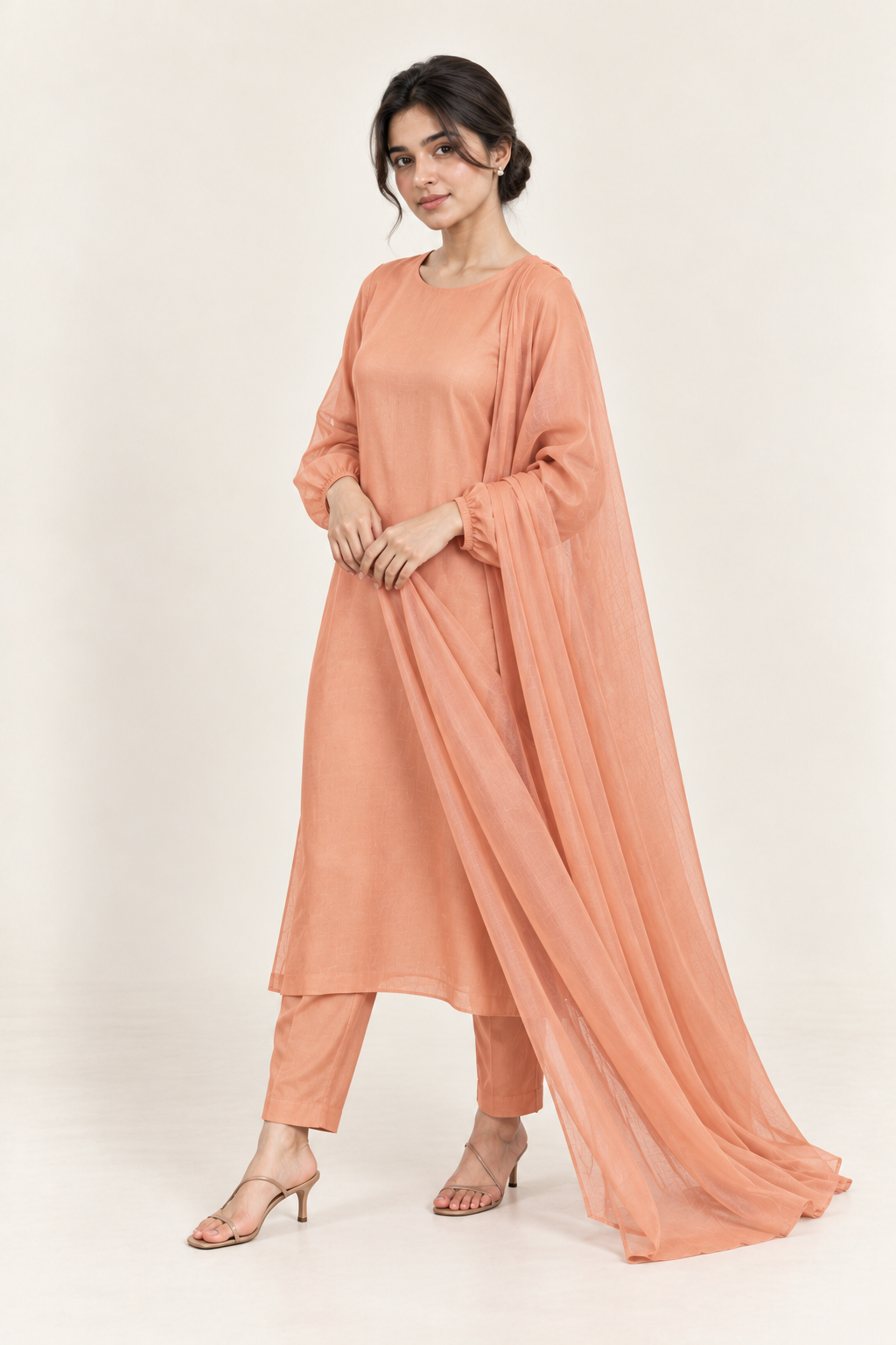 Gulelalah Kainat — Nectarine Organza