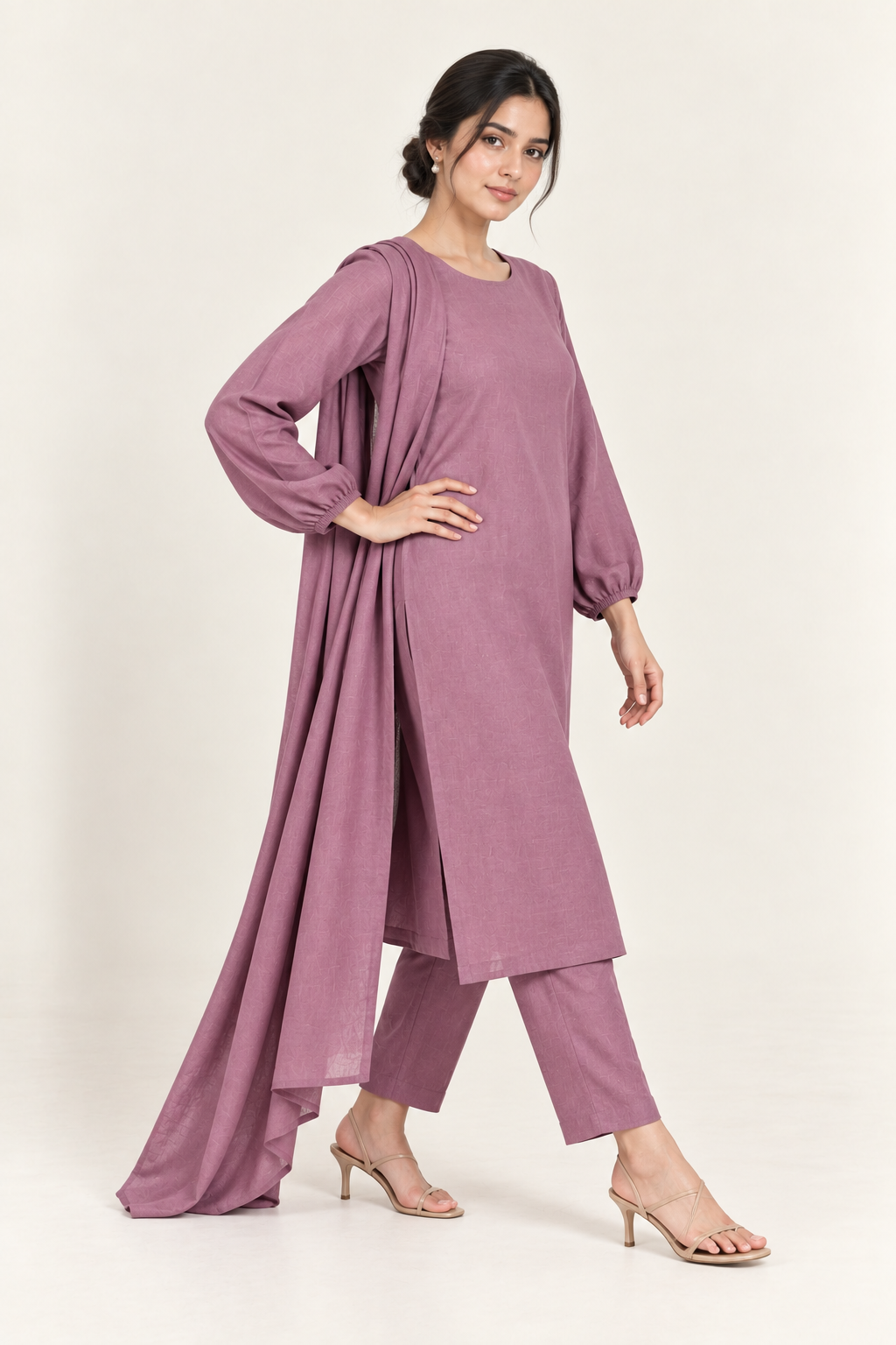 Gulelalah Noor — Mauve Linen