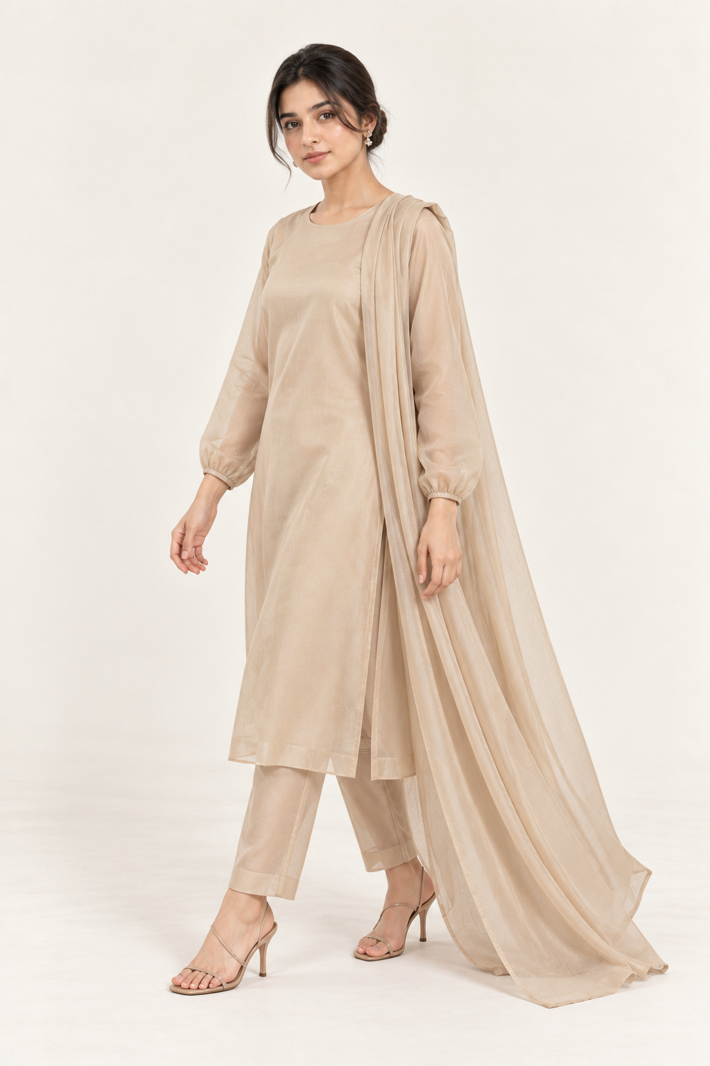 Gulelalah Amara — Beige Organza