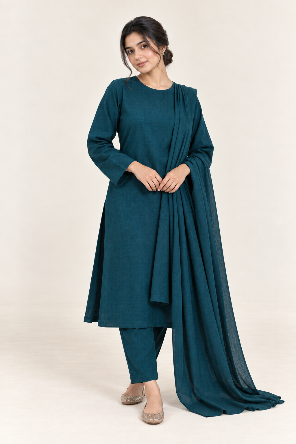 Gulelalah Areej — Deep Teal Cotton