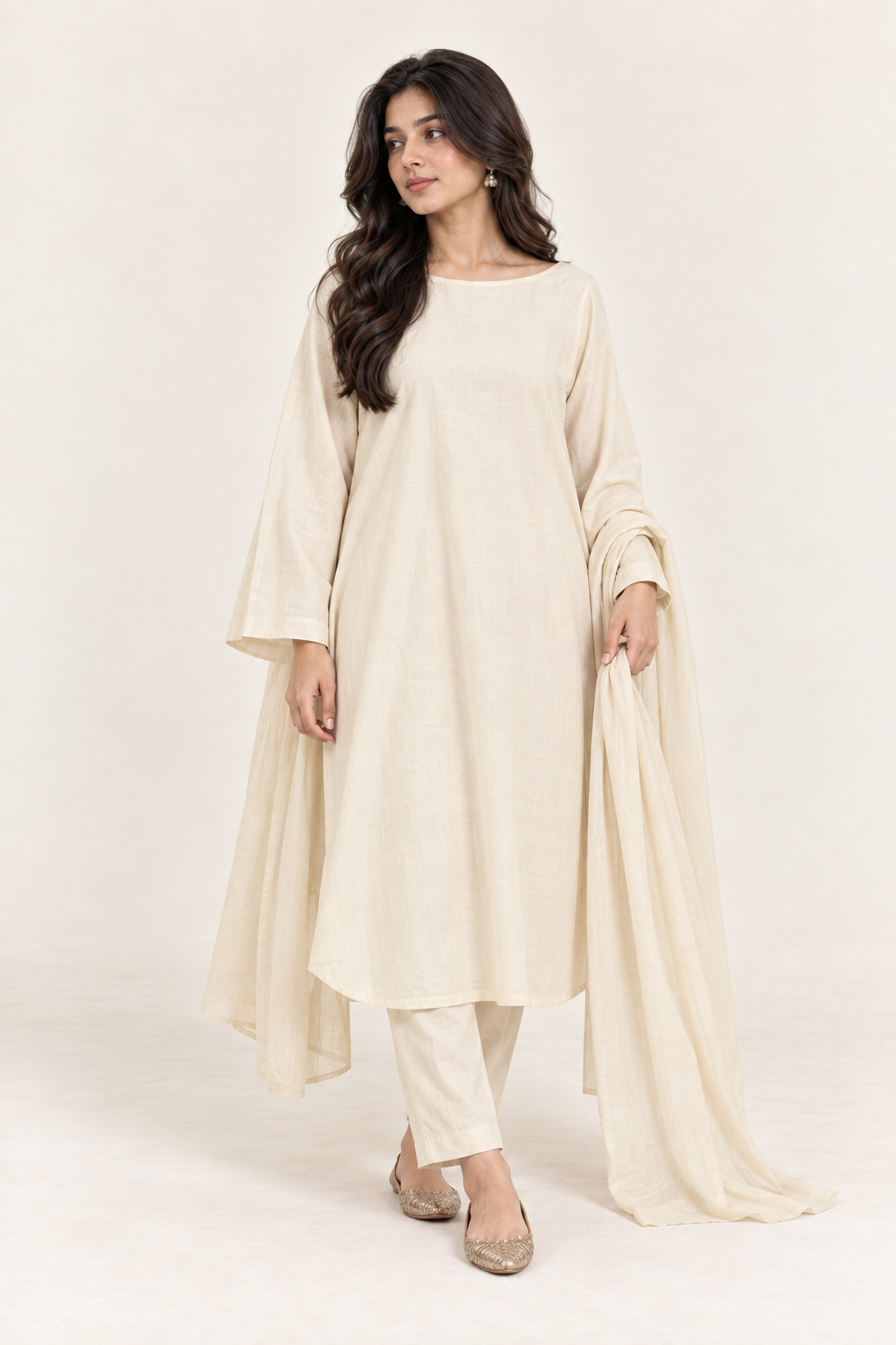 Gulelalah Fariha — Warm Ivory Cotton