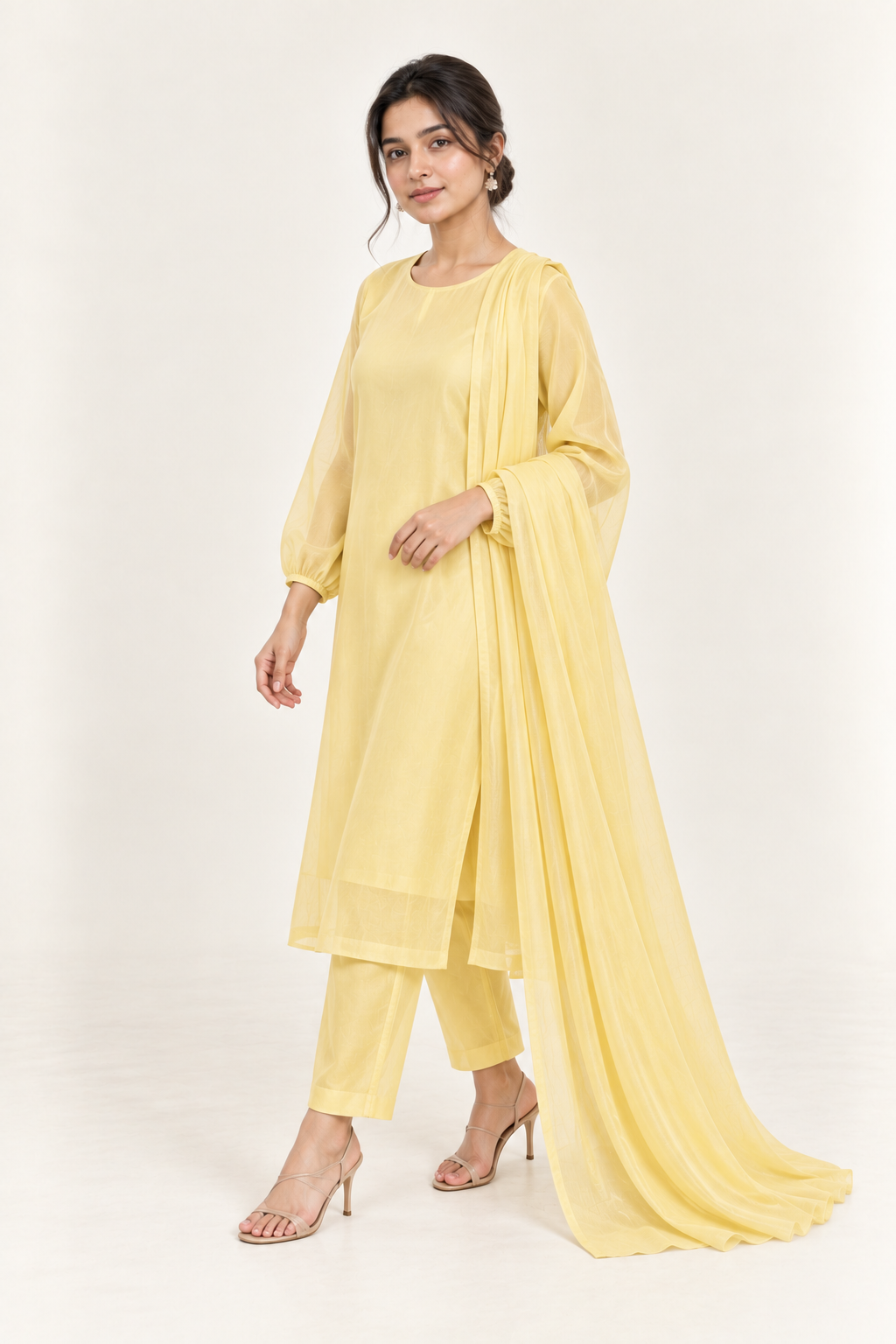 Gulelalah Inaya — Butter Yellow Organza