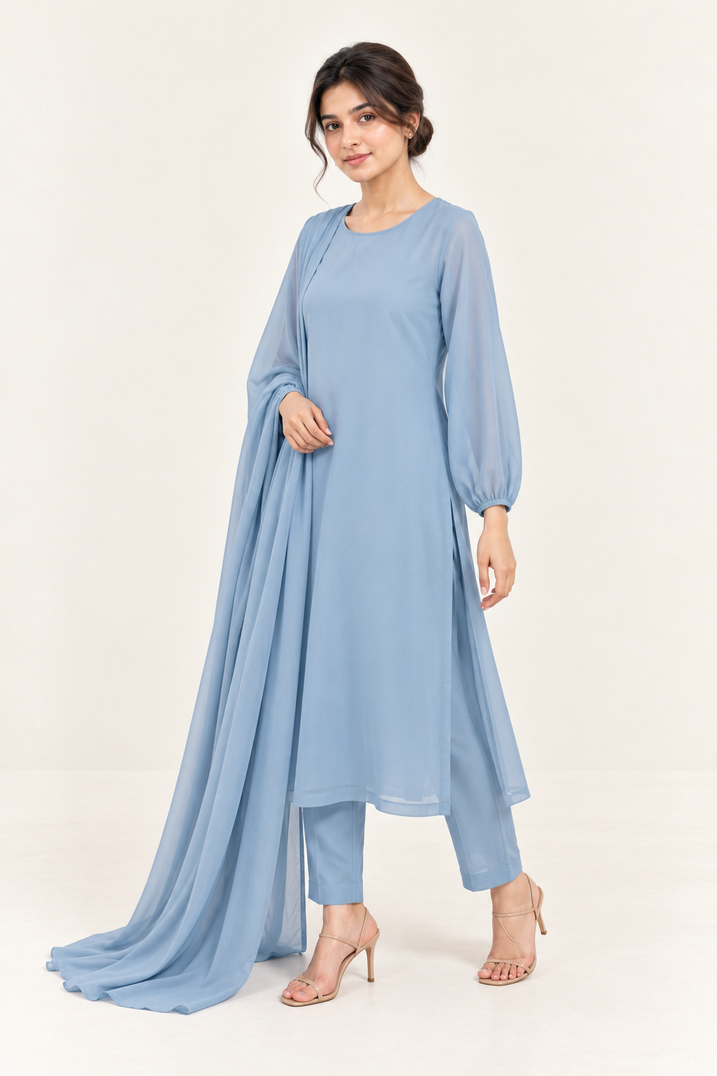 Gulelalah Hania — Mist Blue Chiffon